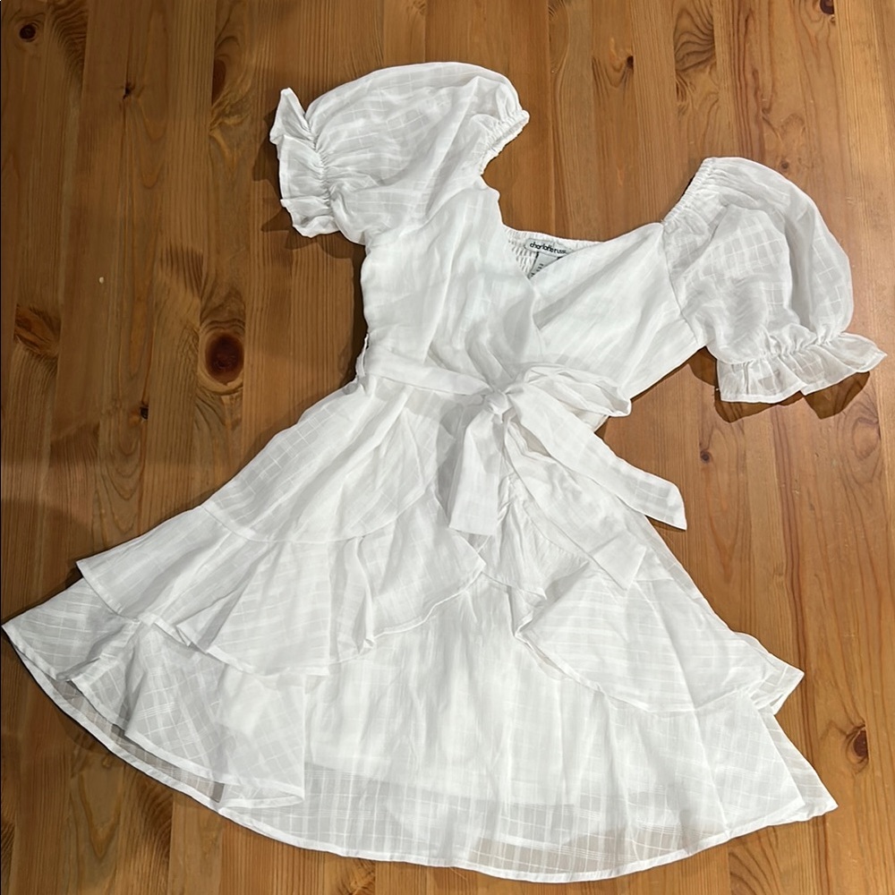 Charlotte Russe White Ruffled Dress